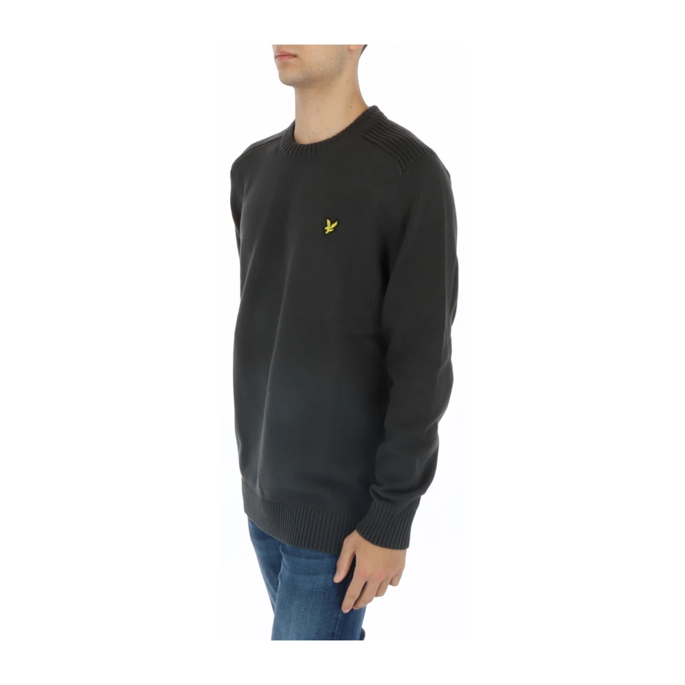 Lyle & Scott Grijze Bedrukte Katoenen Gebreide Kleding Black Heren