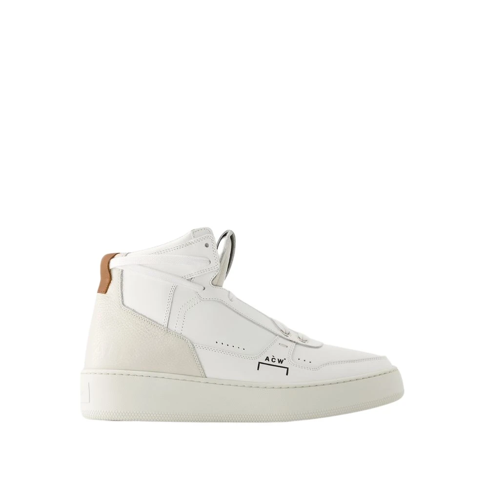 A-Cold-Wall Leren Hi Top Sneakers Luol II Heren Schoenen Beige