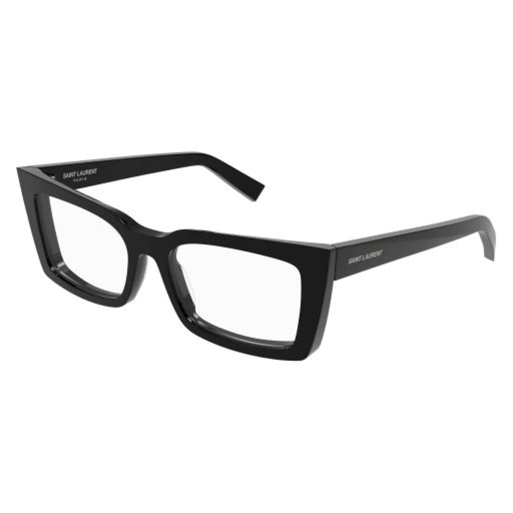 Saint Laurent Unisex Black Cat-Eye Eyeglasses