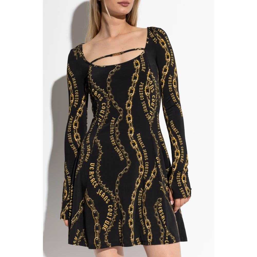 Versace Jeans Couture Jurk met een patroon Black Dames