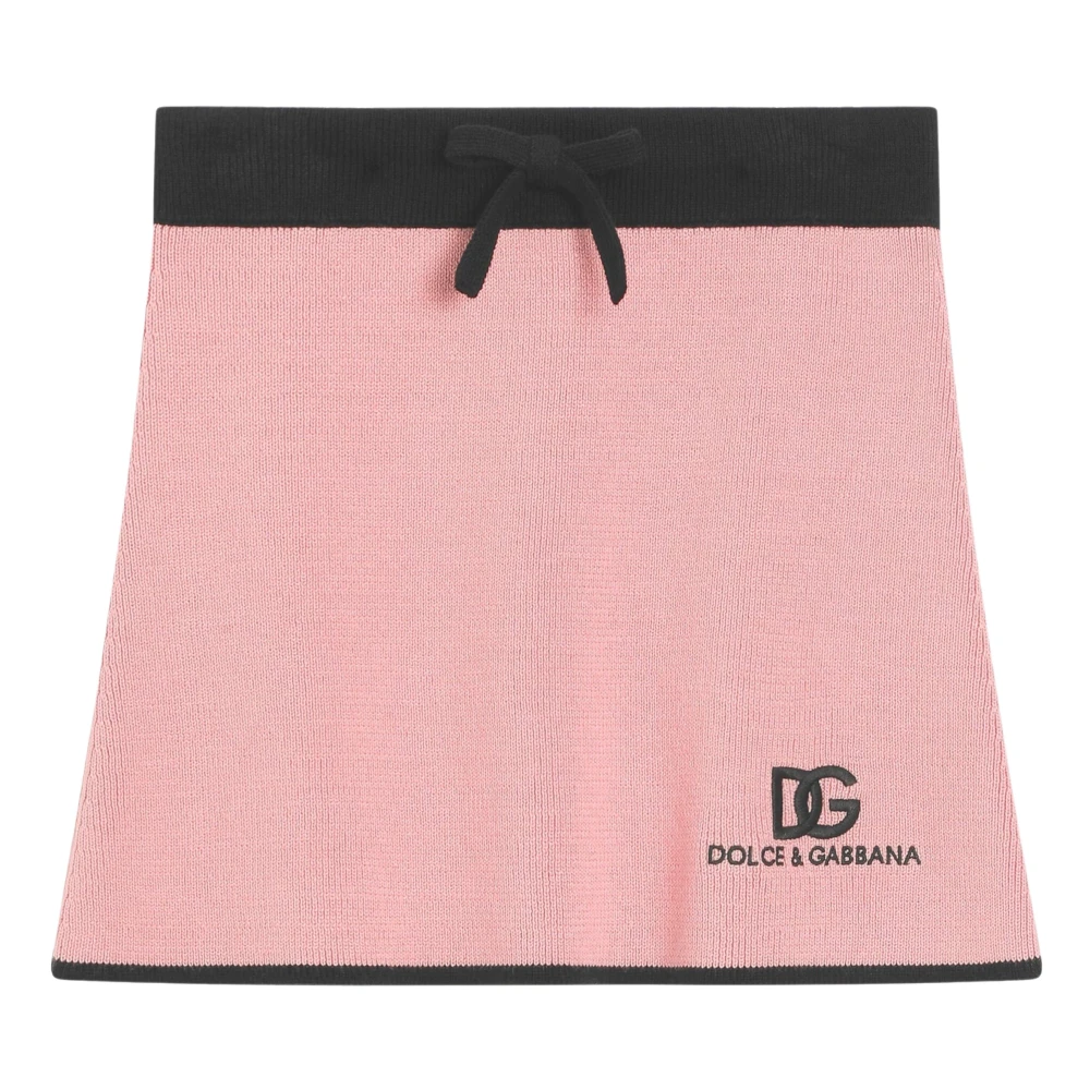 Dolce & Gabbana Girls Pink Kids Skirts, 4 Y, Cashmere Logo Skirt