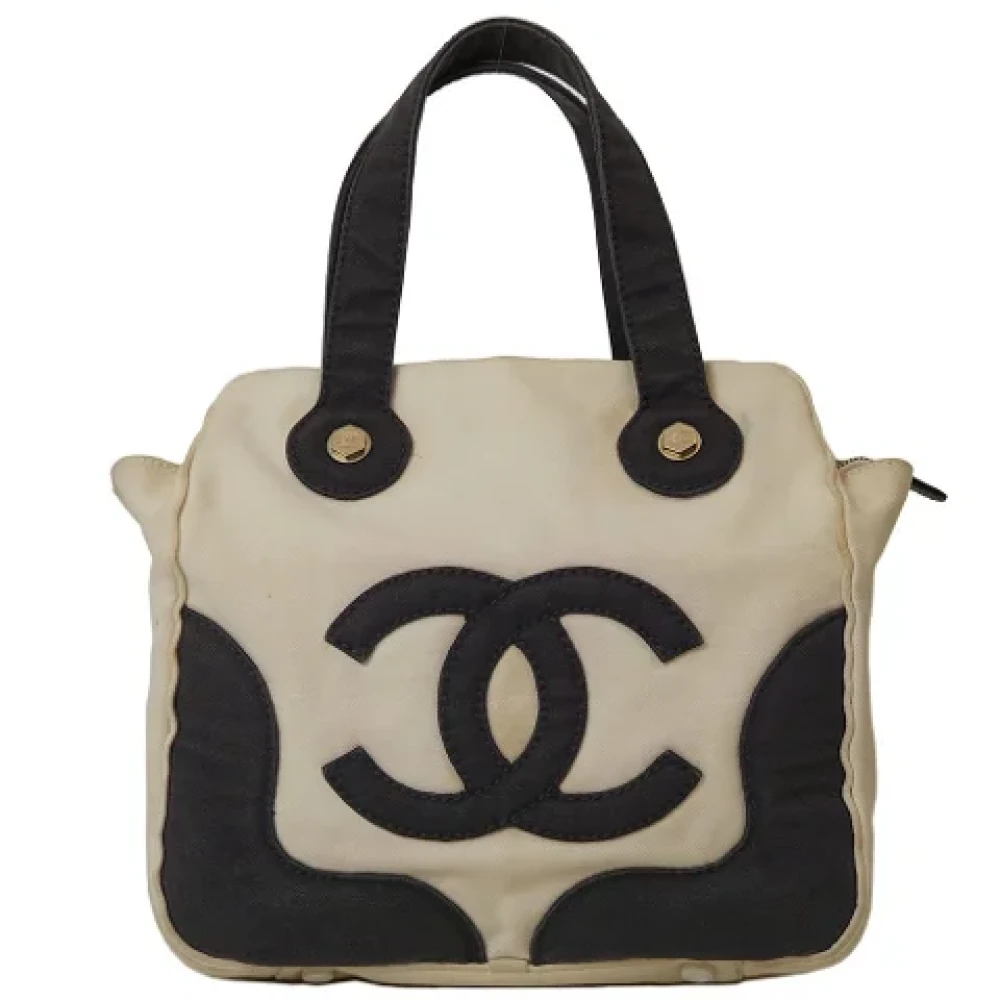 Chanel Vintage Pre-owned Canvas chanel-bags Beige Dames