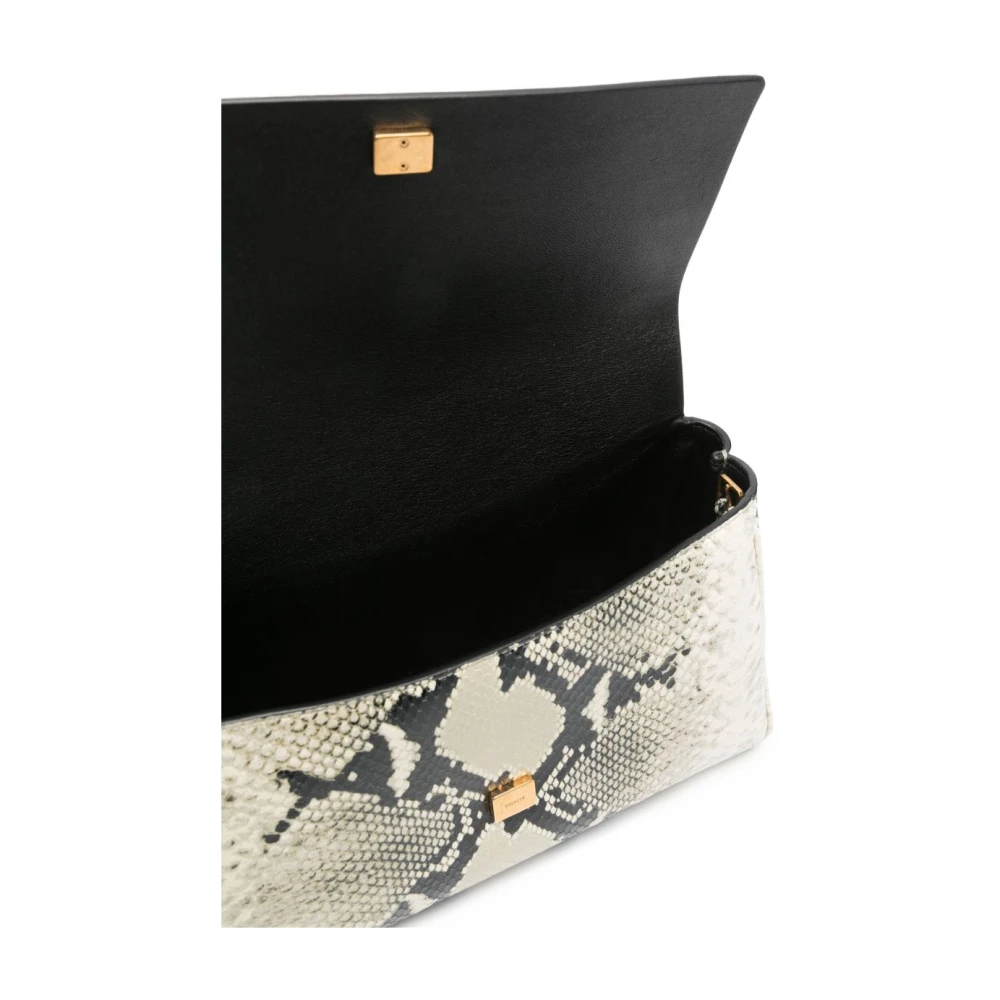 Khaite Python Print Schoudertas Beige Dames