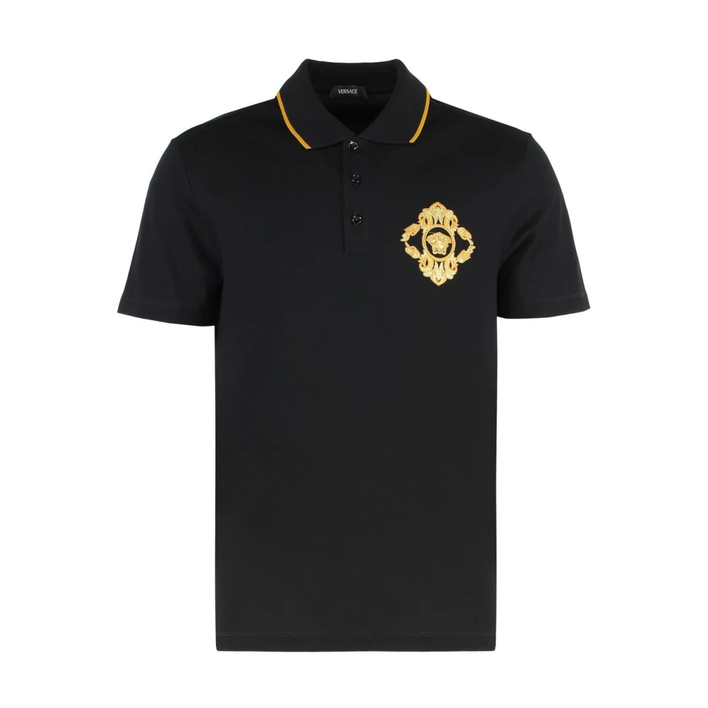 Versace Hombre Negro Camisetas, Talla: L