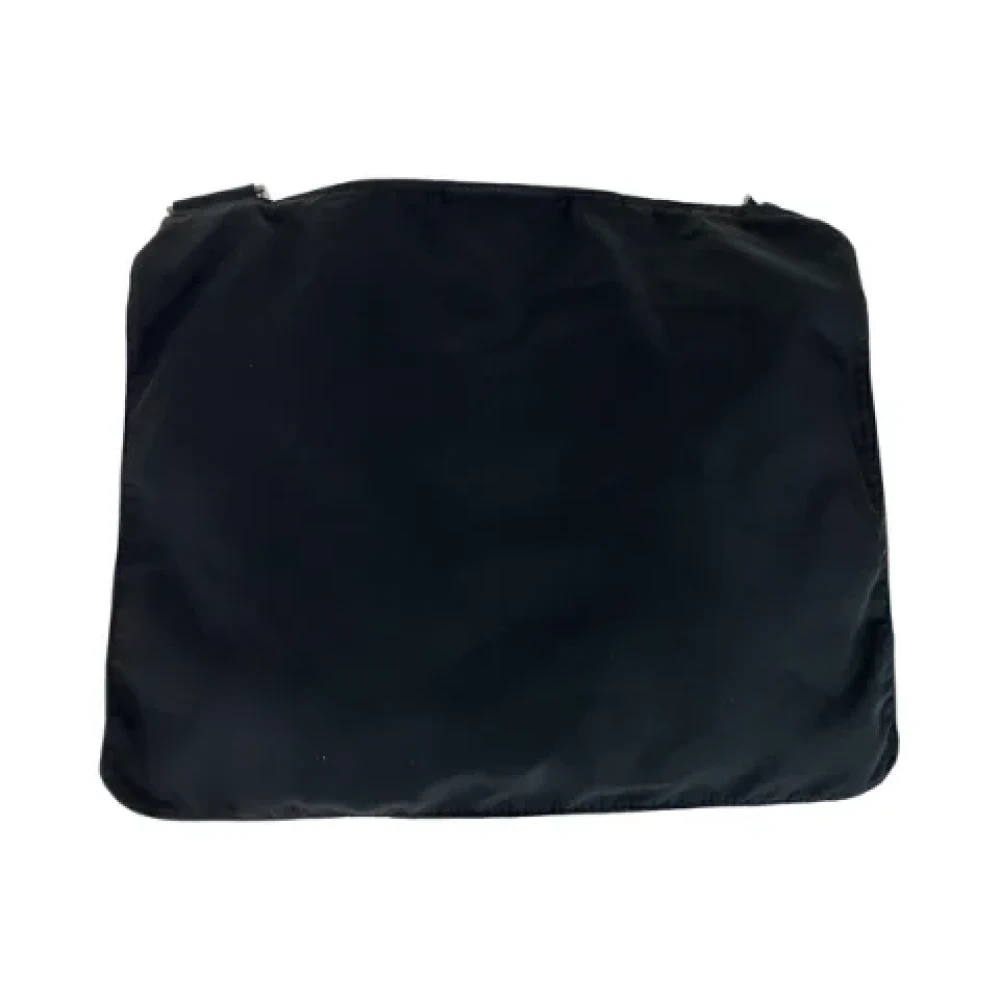 Prada Vintage Pre-owned Canvas crossbody-bags Black Heren