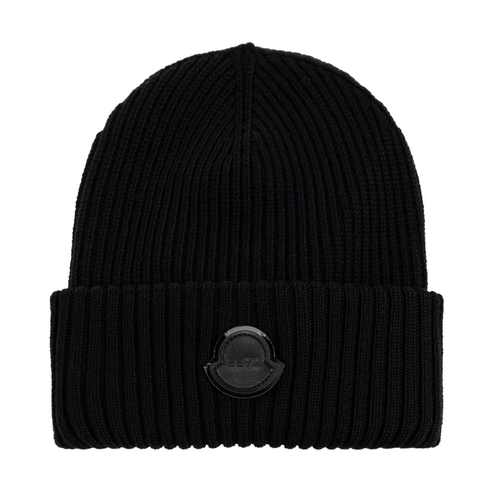 Moncler Genius Donna Nero X Ee72 By Edward Enninful Berretto Logo - Immagine 2