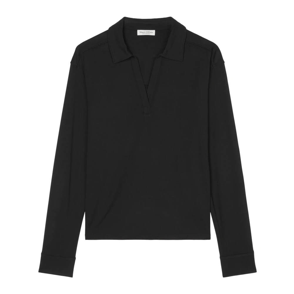 Marc O'Polo blouse stijl longsleeve Black Dames