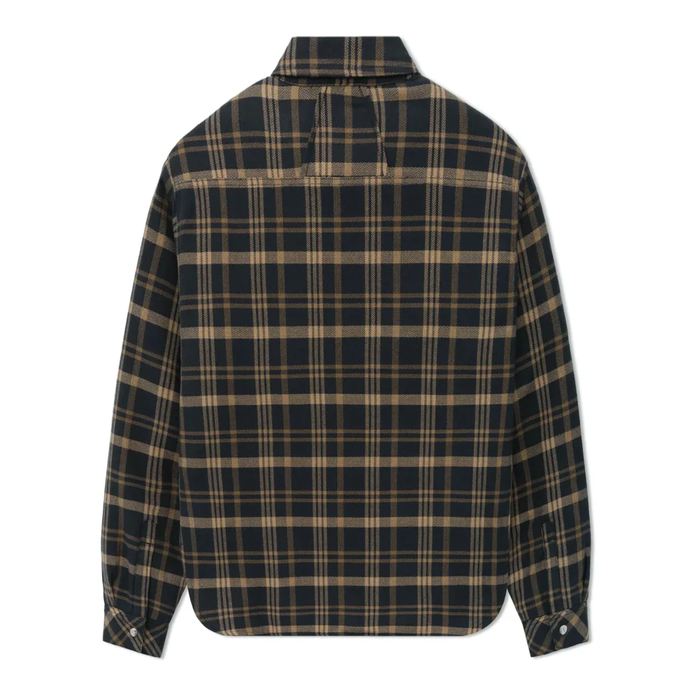 Rhude Sherpa Flanellen Shirt met Camp Kraag Brown Heren