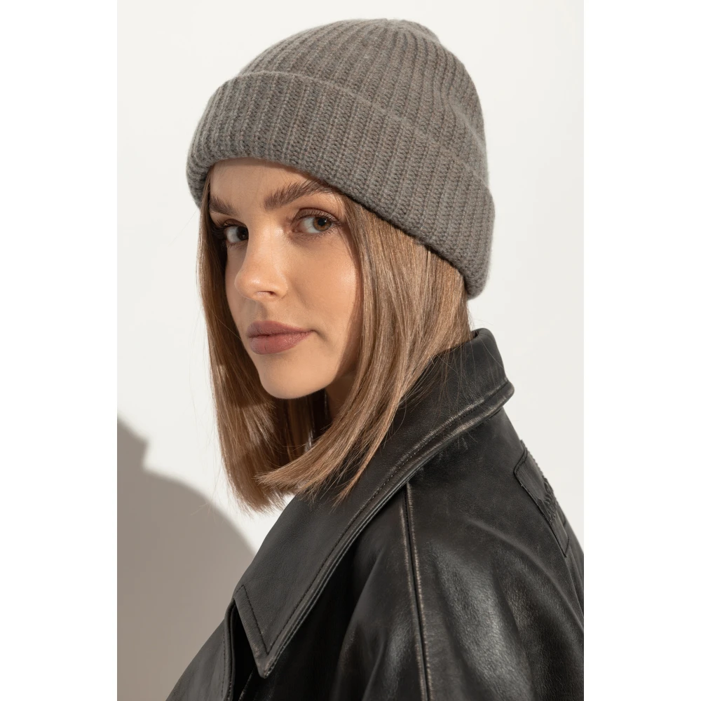 Yves Salomon Wollen muts Gray Dames