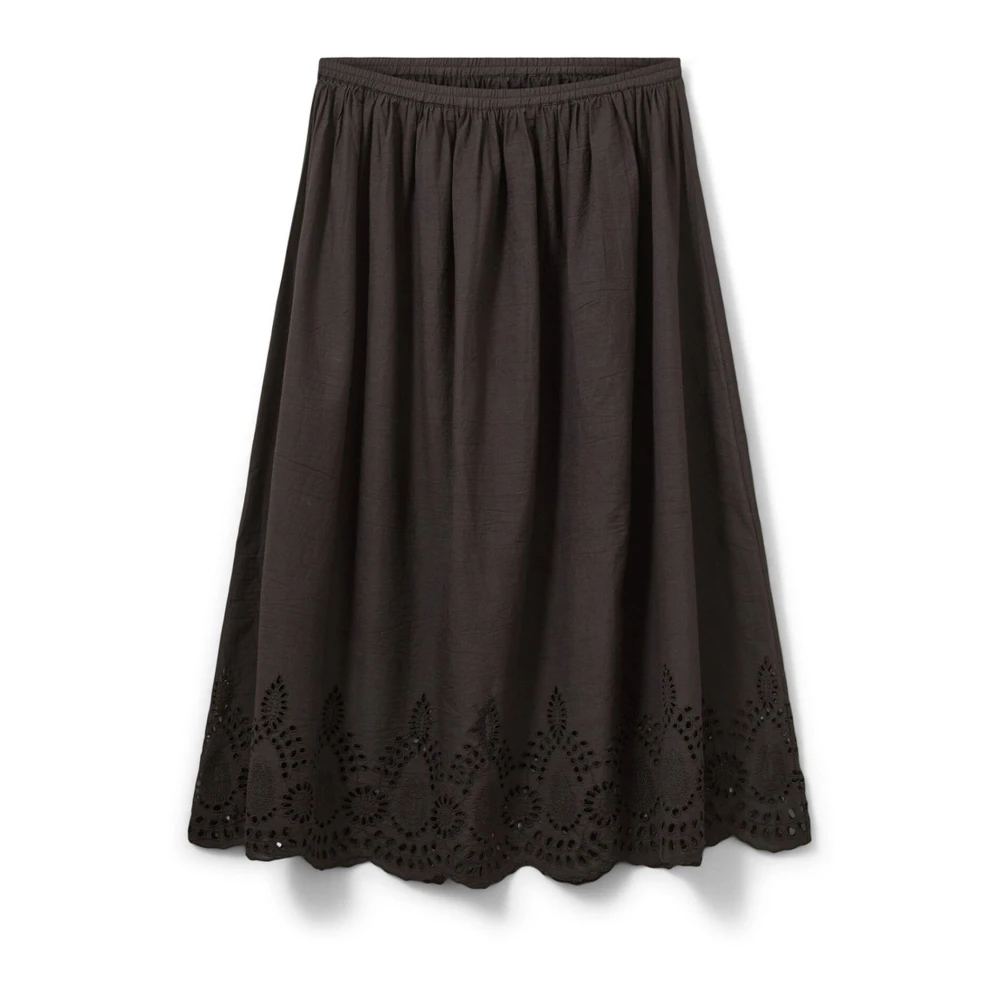 Sofie Schnoor Black Midi Skirts, Female, L, A-Line Skirt - S251293