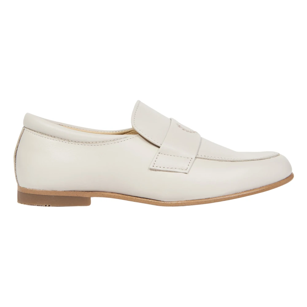 Andanines Beige Kids Shoes, Male, 25 Eu, Boys Leather Loafers In