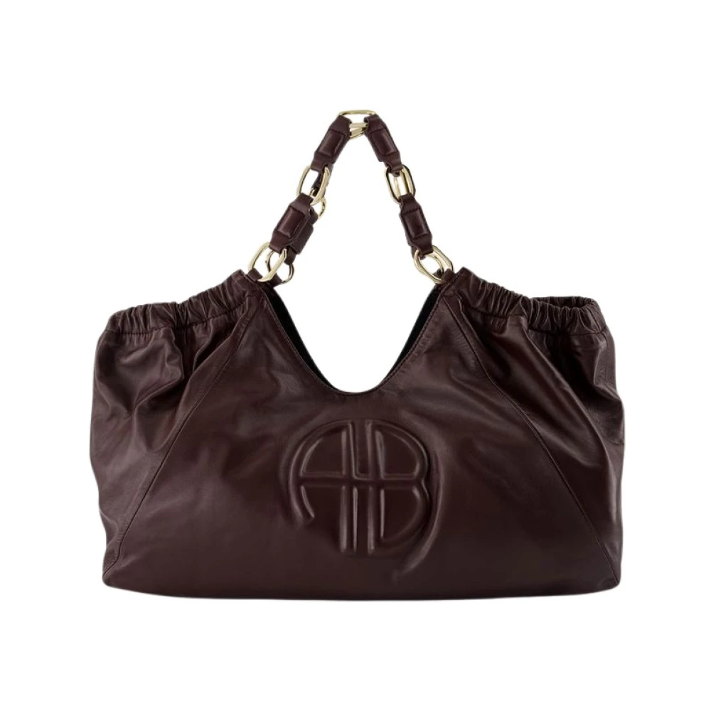 Anine Bing Quilted Leather Tote Red Dames