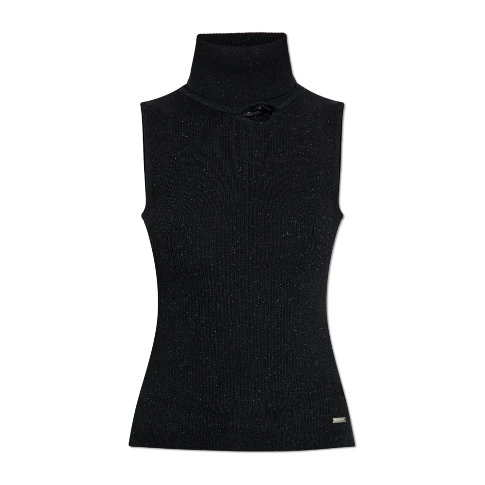 Dsquared2 Svart Topp Med Ståkrage