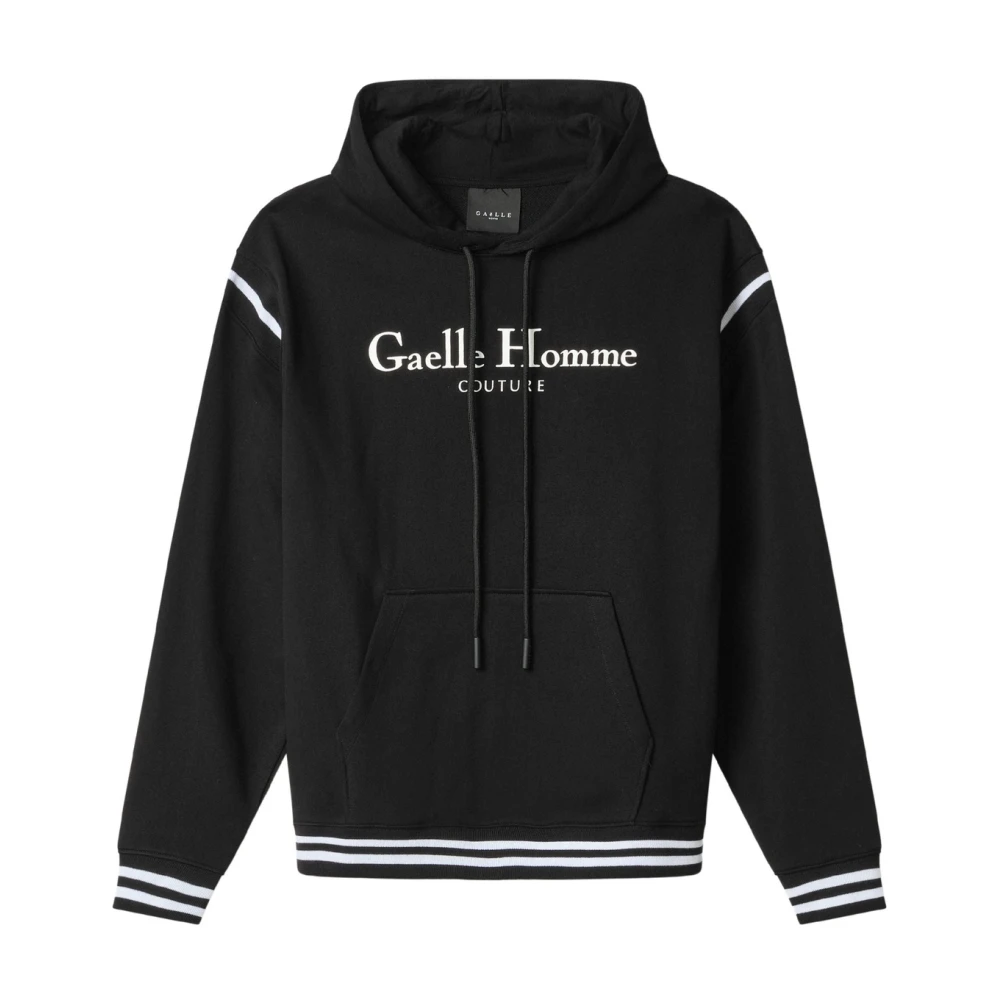 Gaëlle Paris Black Front Logo Hoodie Cotton - Male - Hoodies - 2XL - Sweatshirts & Hoodies
