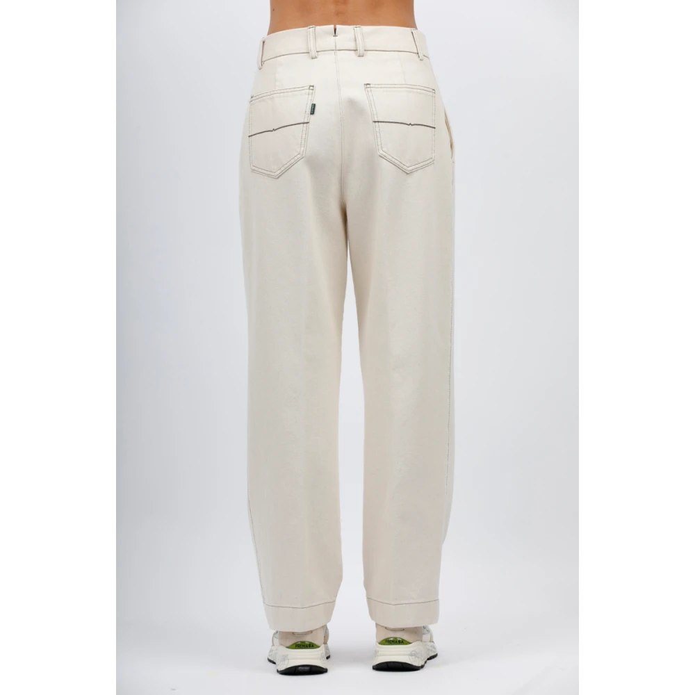 Berwich Wortel Fit Katoen Stier Broek White Dames