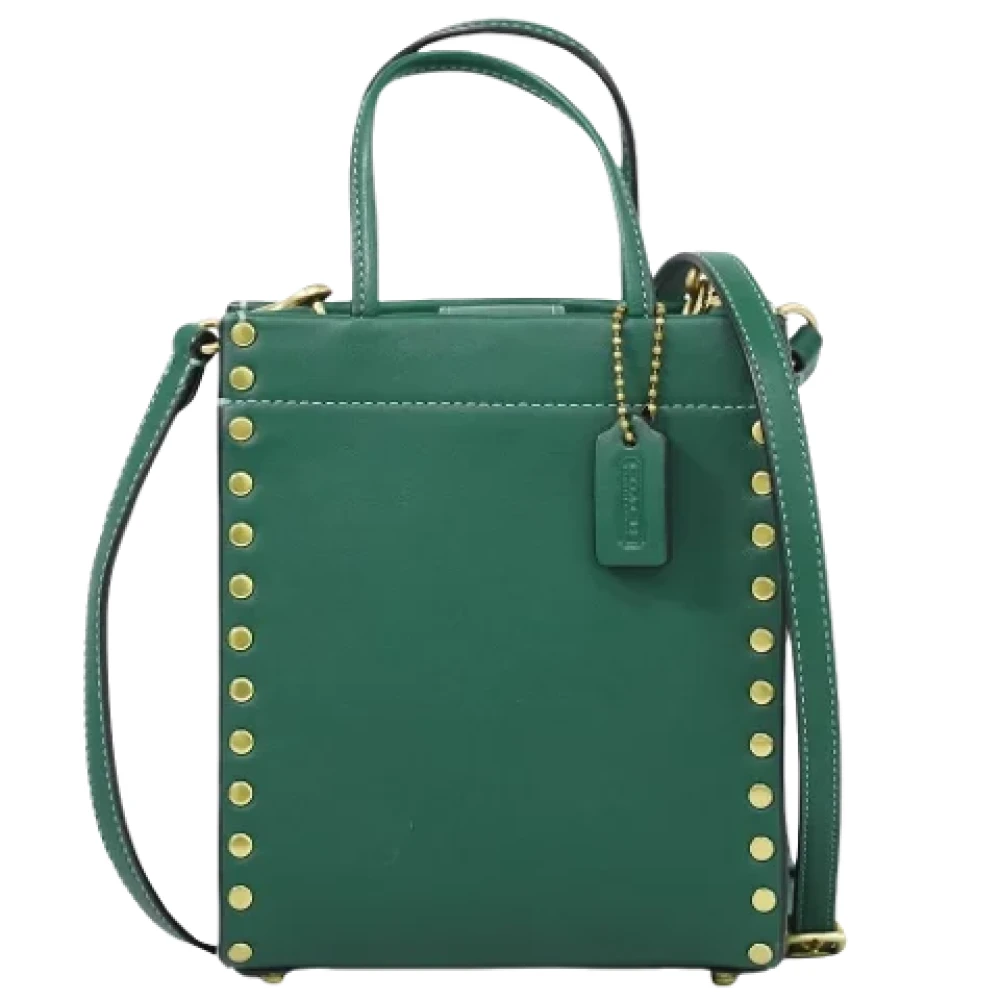 Coach Pre-owned Leather handbags Green Dames