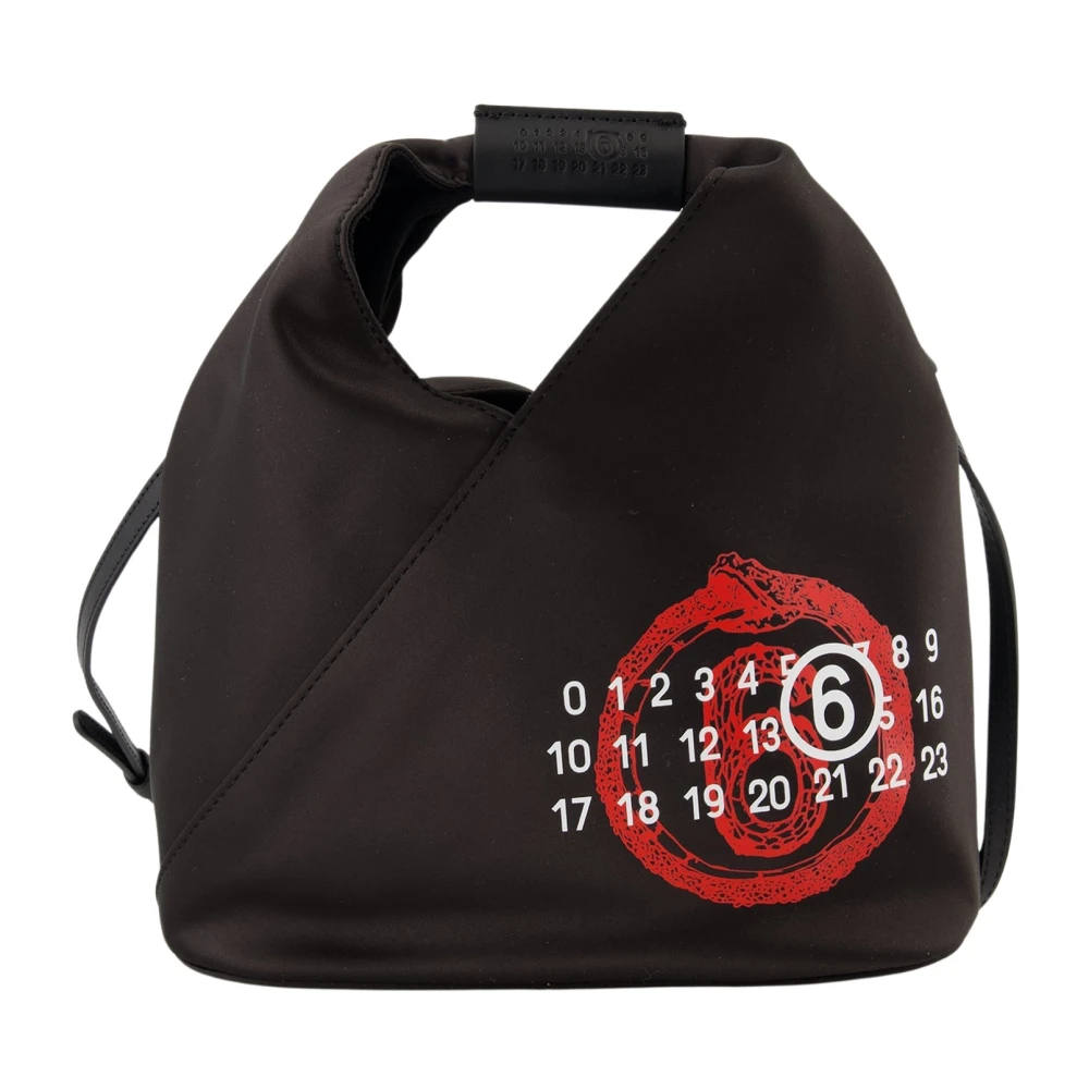 Mm6 Maison Margiela Women's Black Handbags, One Size, Japanese Classic Shoulder Bag