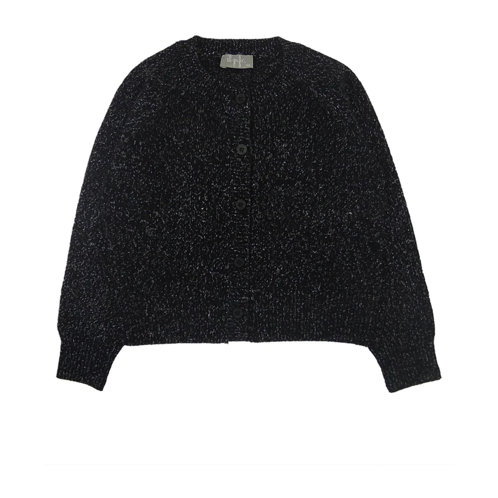 Il Gufo Girls Black Golfino Tricot - Kids Knitwear - 6 Y - Kids