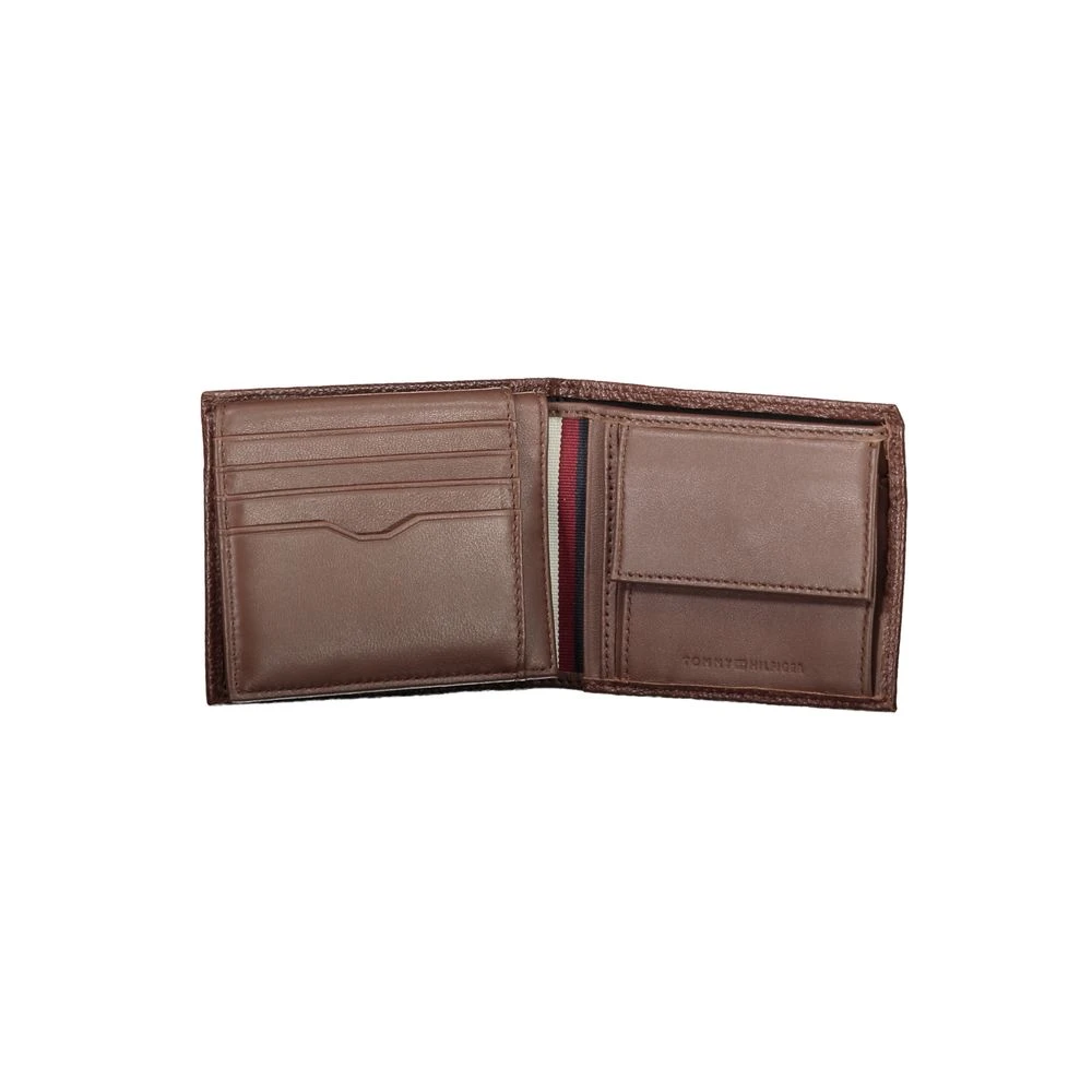 Tommy Hilfiger Elegante Bruin Leren Portemonnee Brown Heren