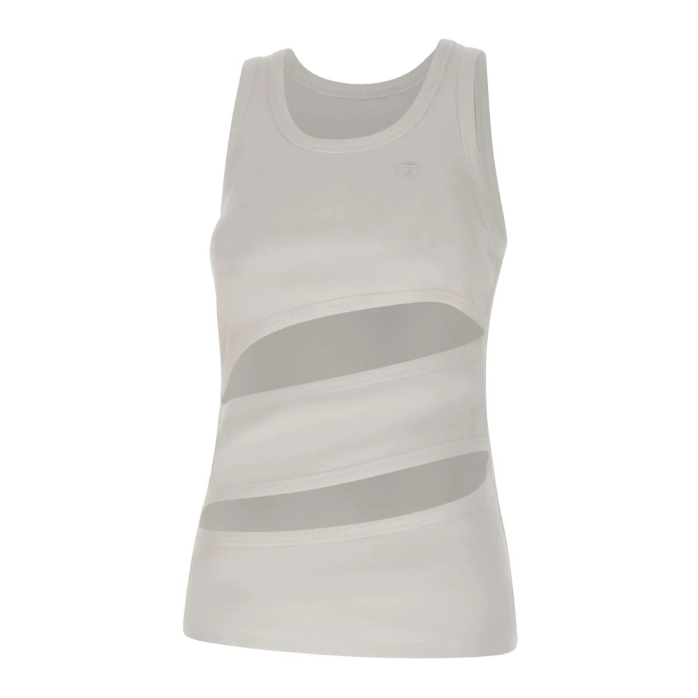 Coperni Women's White Spiral Tank Top - Sleeveless Tops - M - Tops