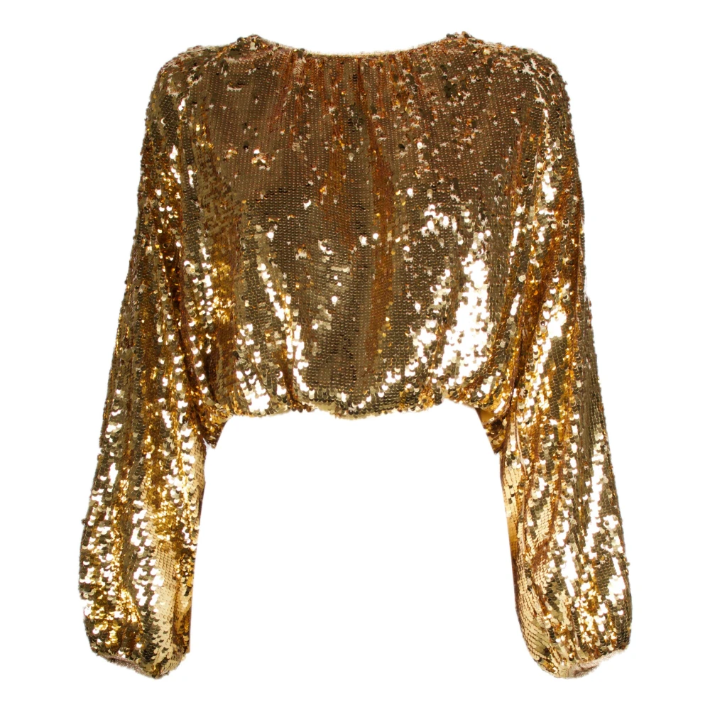 Jucca Pailletten Sweatshirt Goud Yellow Dames