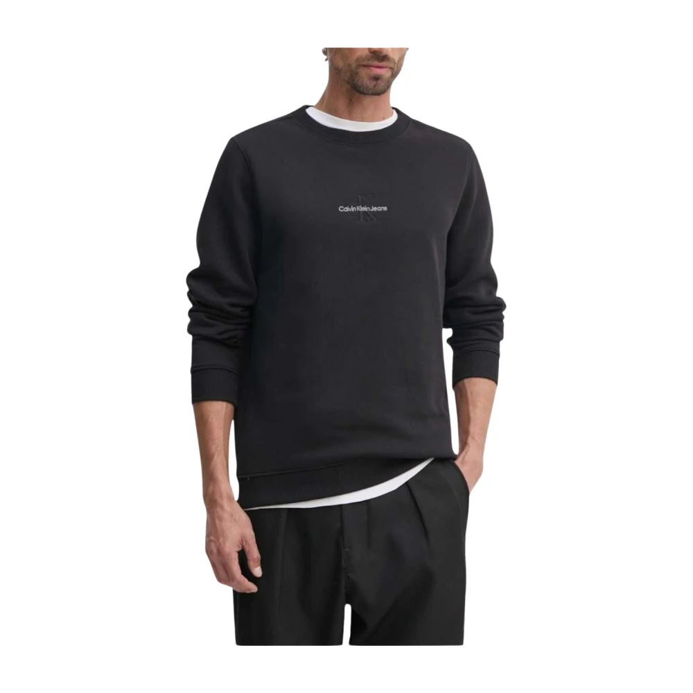 Calvin Klein Zwart Logo Sweatshirt Black Heren