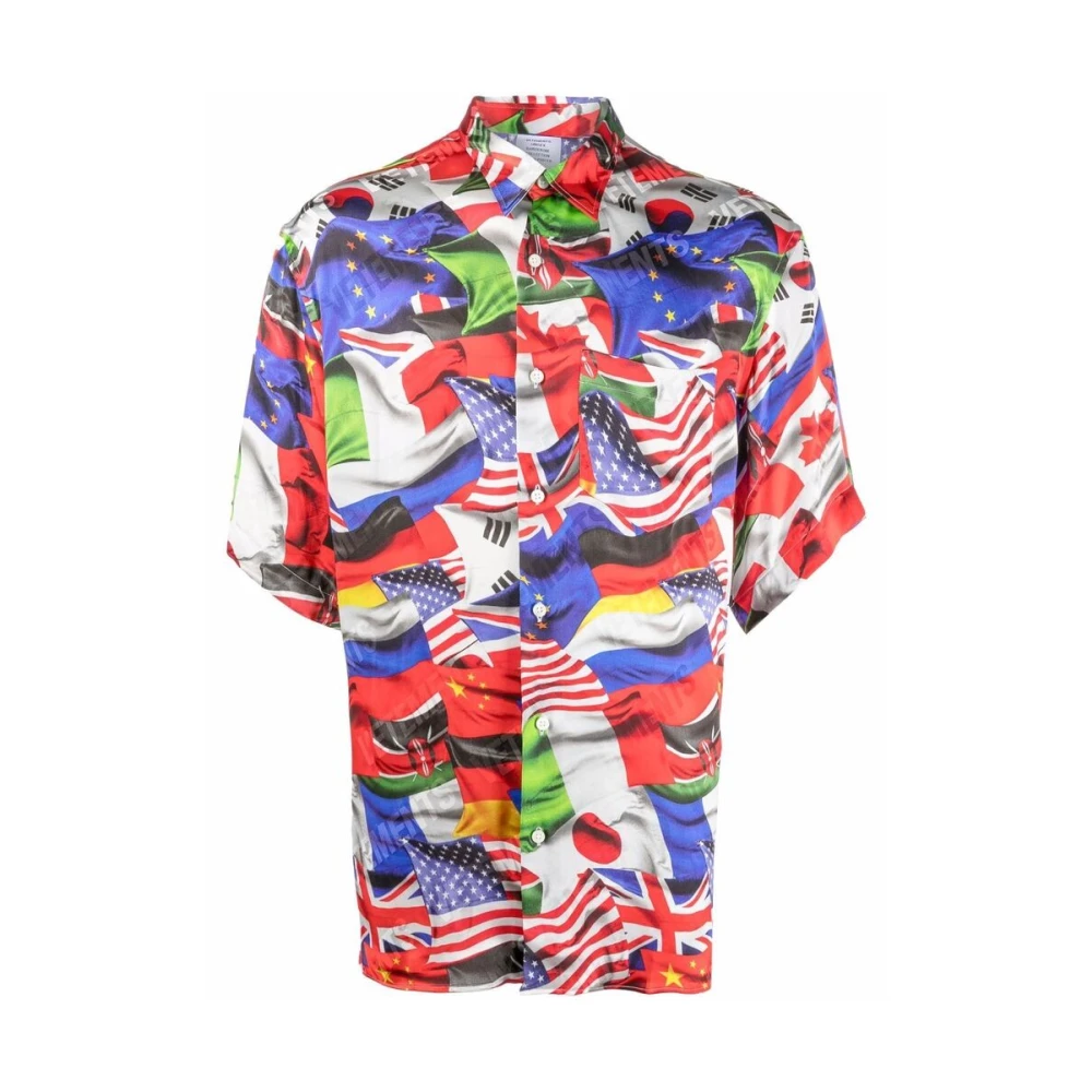 Vetements Shirt met Vlagprint Multicolor Heren