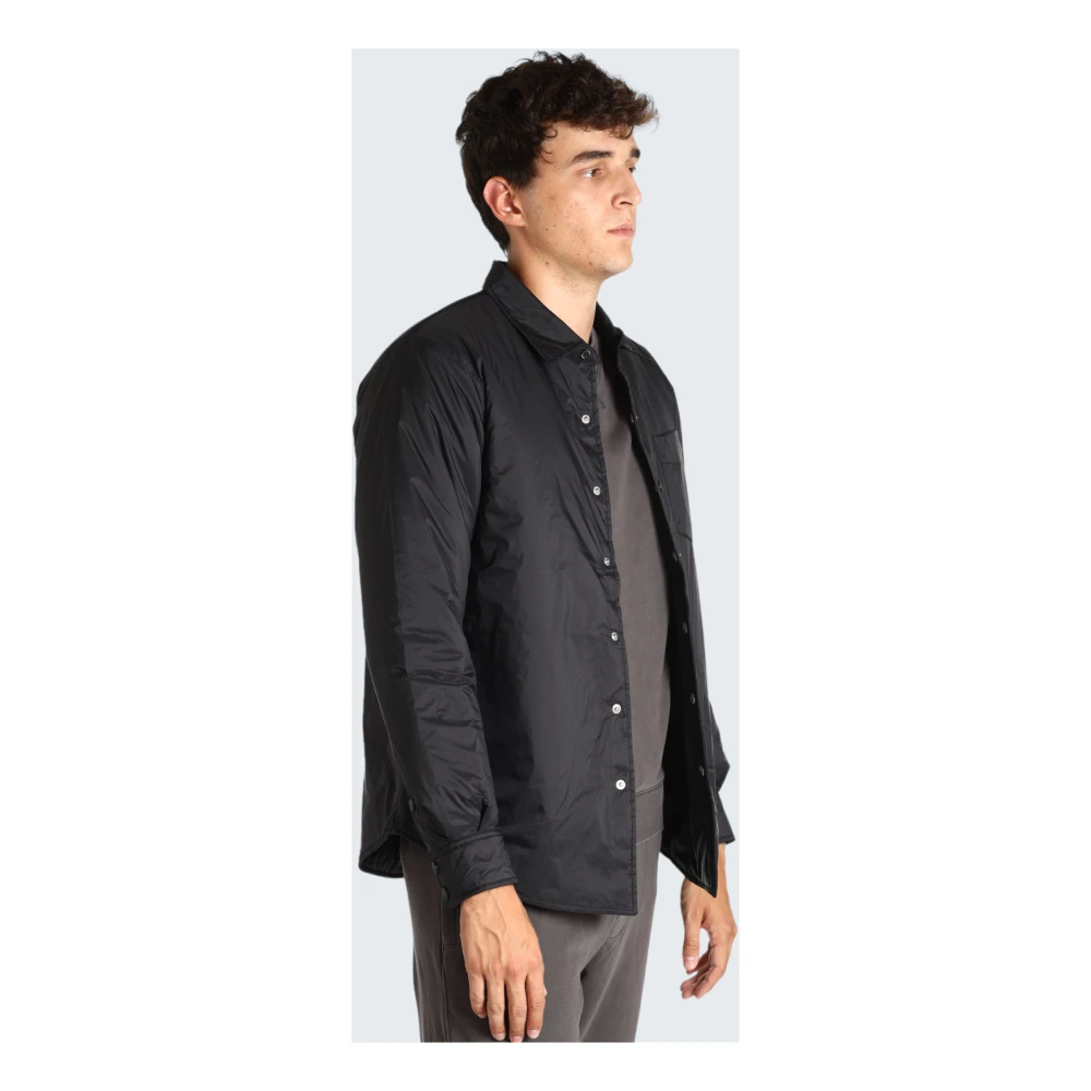 Sun68 Zwarte Rain Shirt Padding Jas Black Heren