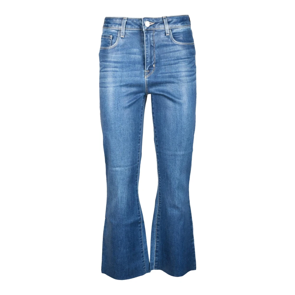 L'Agence Skinny Jeans van Katoenmix Blue Dames