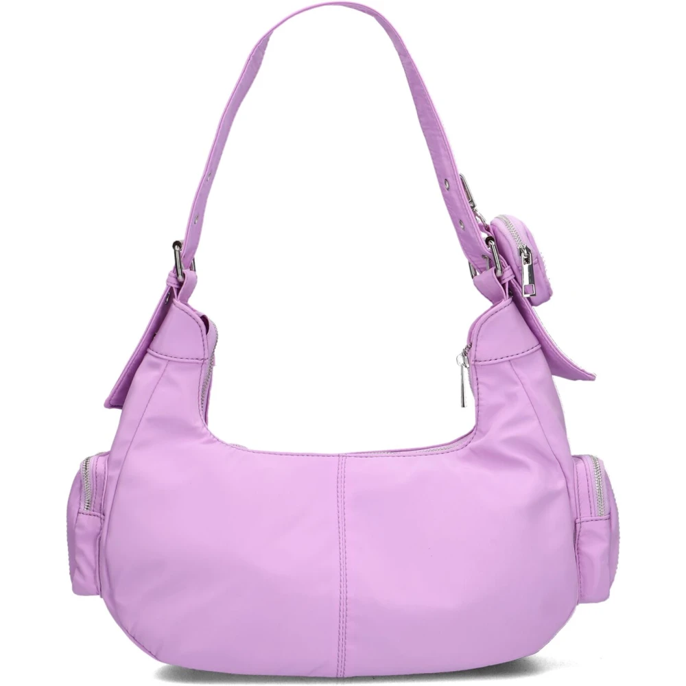 Núnoo Lila Gerecyclede Nylon Schoudertas Purple Dames