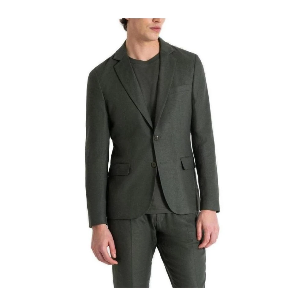 Antony Morato Linnen Viscose Blend Jas Collectie Green Heren