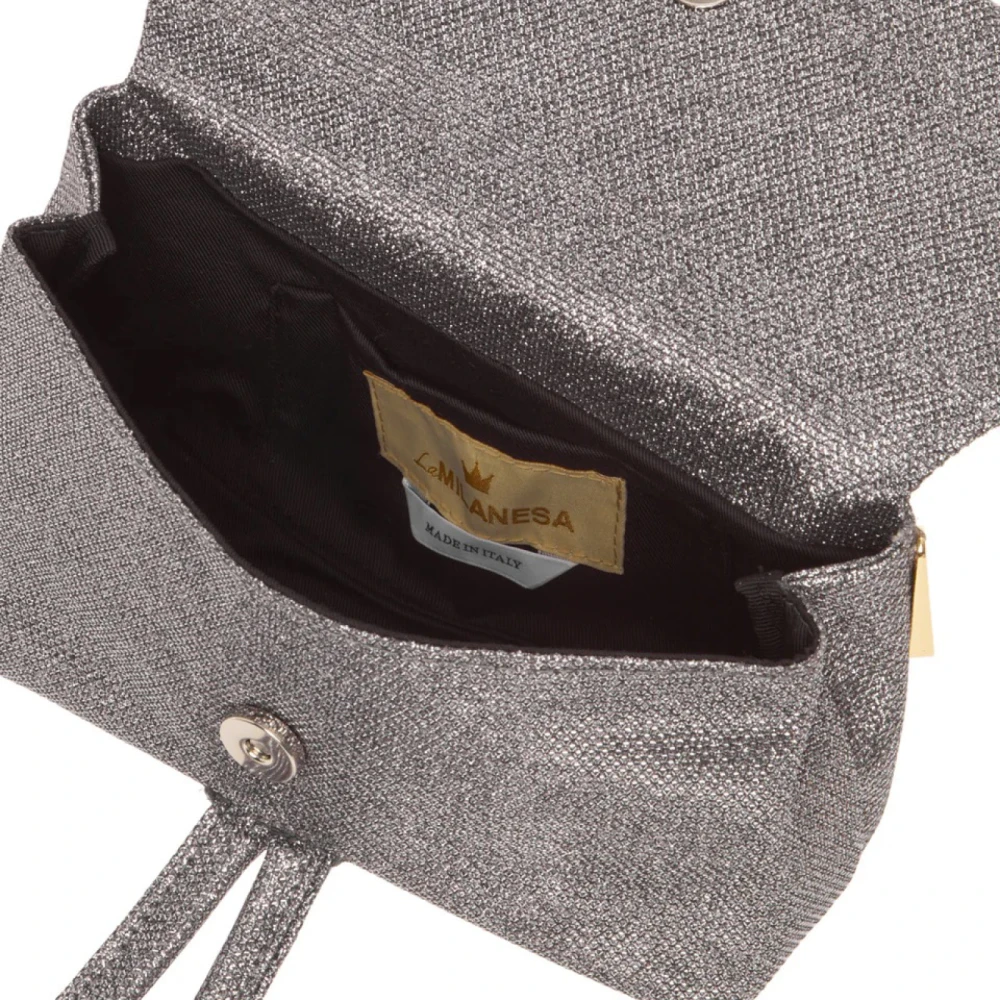 La Milanesa Astra Mixed Mesh Handtas Gray Dames