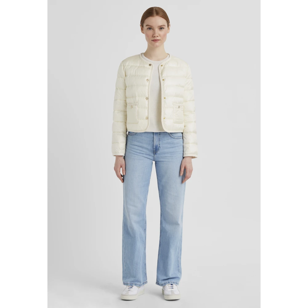 Milestone Gewatteerde Tweed Winterjas White Dames