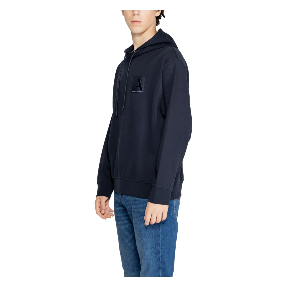 Armani Exchange Unisexe Hoodie met Capuchon Blue Heren