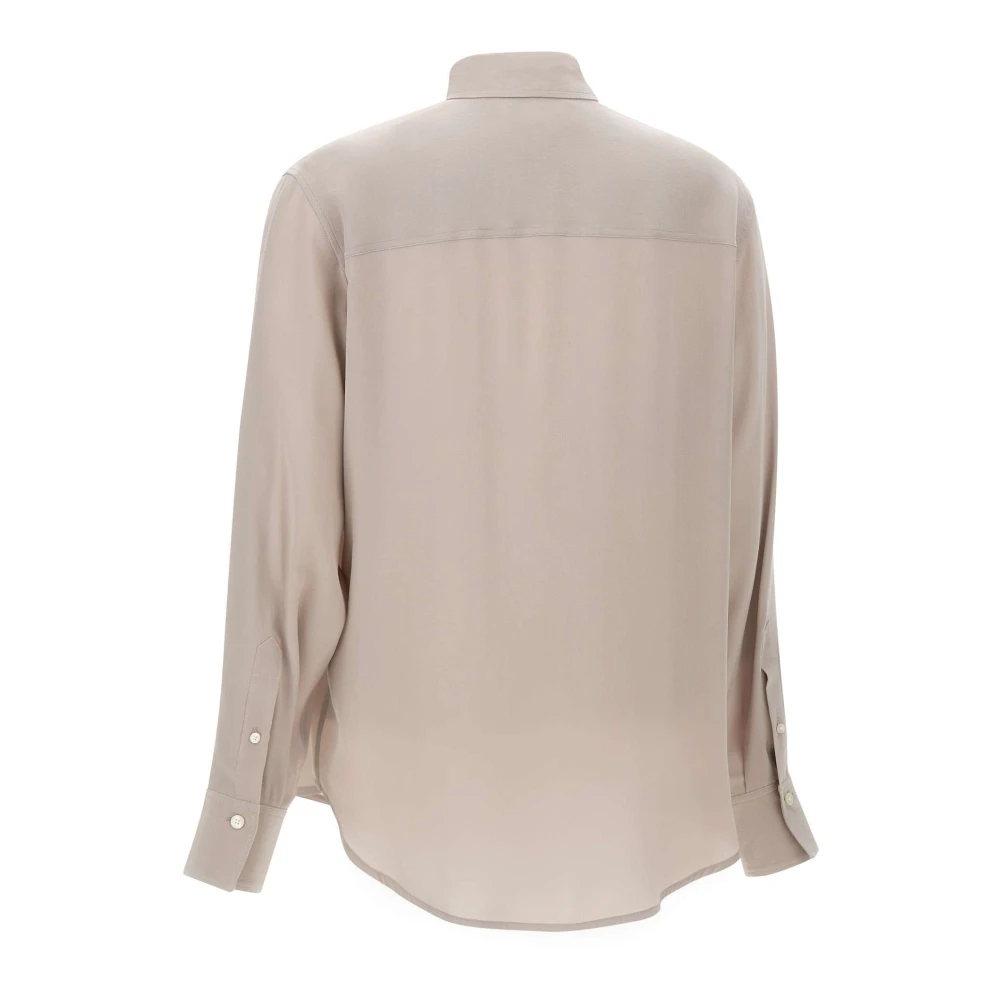 Victoria Beckham Zijden 'New Cdc' Shirt Beige Dames