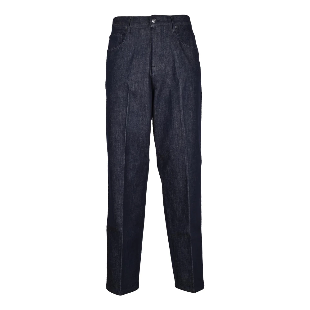Emporio Armani Men's Blue Straight Fit Jeans, W34, Straight Jeans