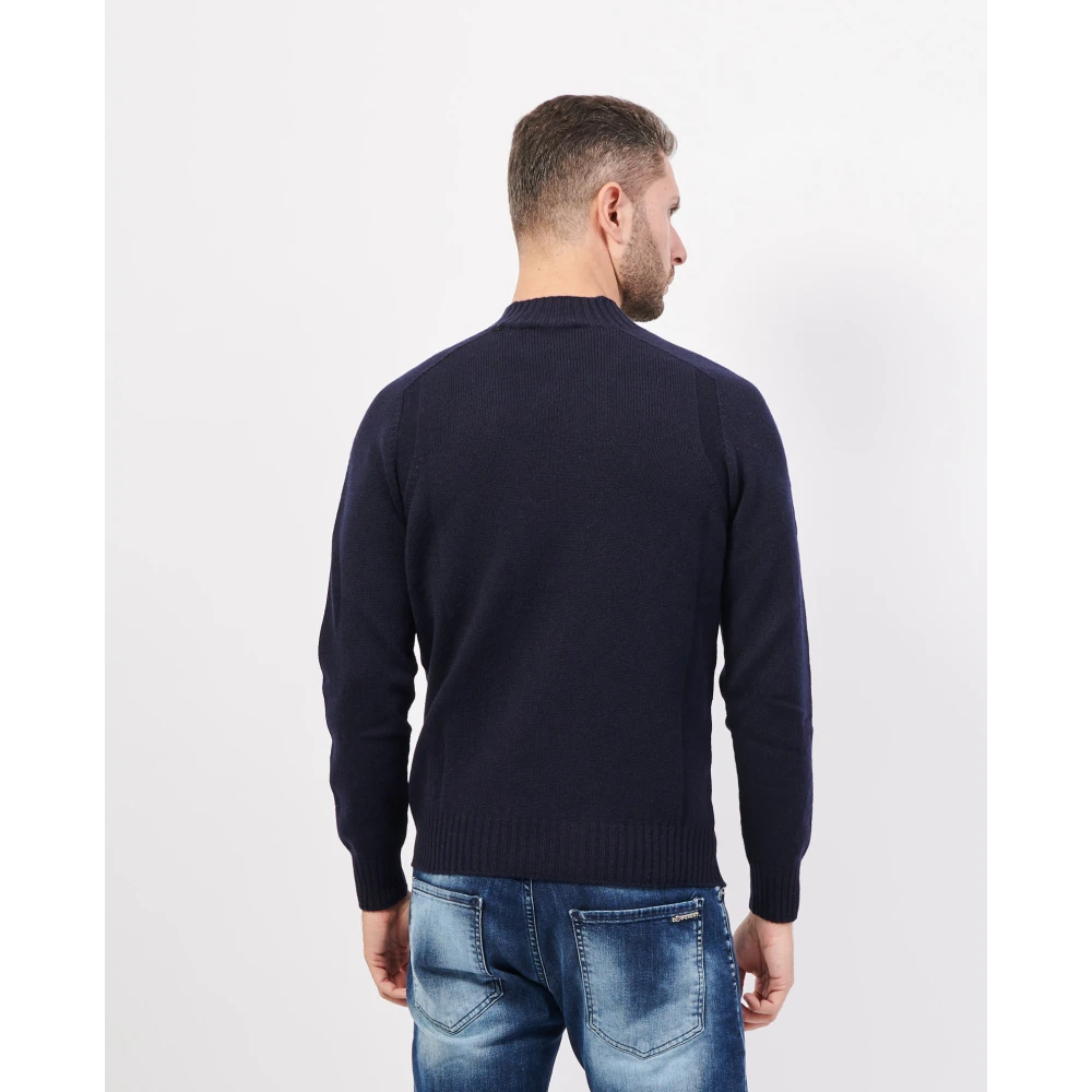 Gran Sasso Blauwe Alpaca Cashmere Trui Blue Heren