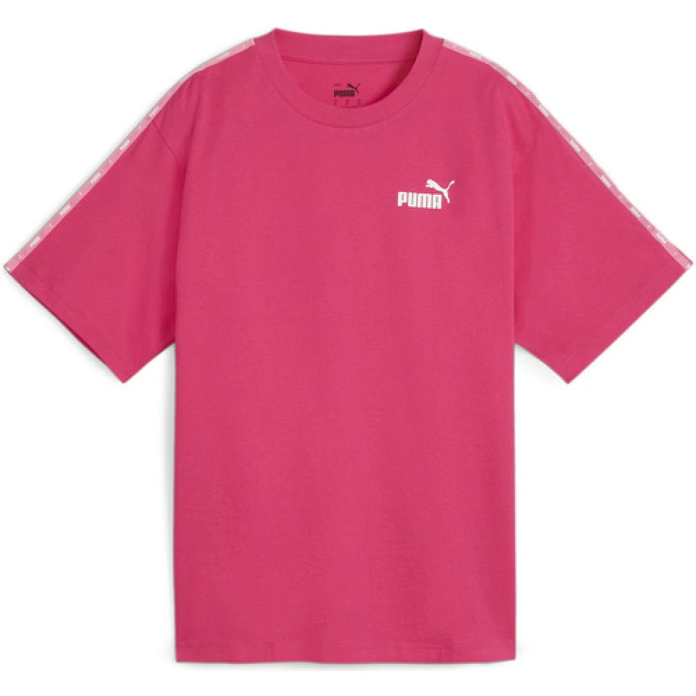 Puma Fuchsia Tape Logo T-shirt Vrouwen Pink Dames