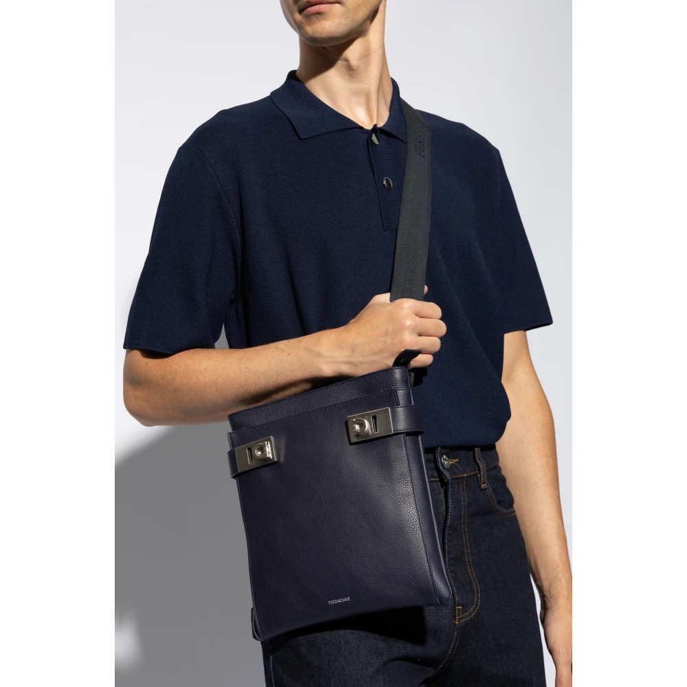 Salvatore Ferragamo Tweeling schoudertas Blue Heren