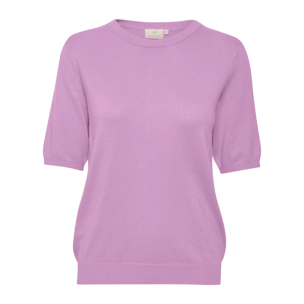 Kaffe Korte Mouw Gebreide Trui Lupine Purple Dames