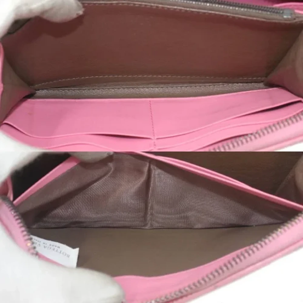 Bottega Veneta Vintage Pre-owned Fabric wallets Pink Dames