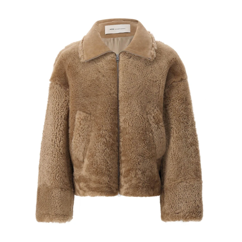 Ami Paris Uomo Marrone - Giacche In Pelliccia Sintetica E Montone - Jackets - M