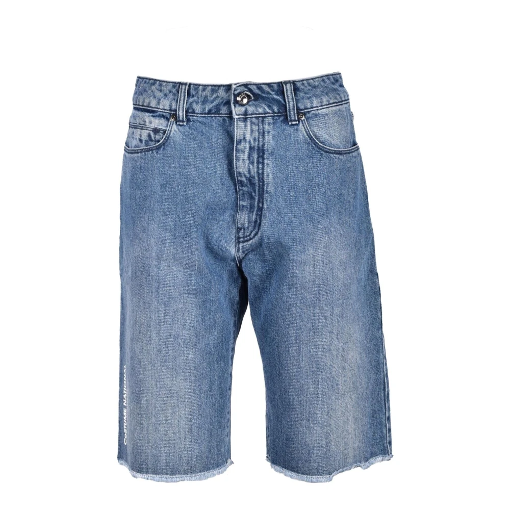 Costume National Moderne Bermuda Shorts van Katoen Blue Dames