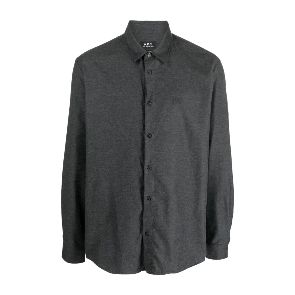 A.p.c. Katoenen Shirt 100% Katoen Gray Heren