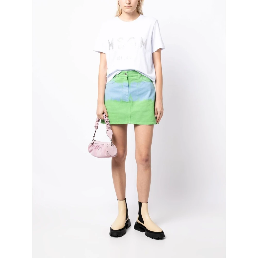 Msgm Casual Katoenen T-Shirt White Dames