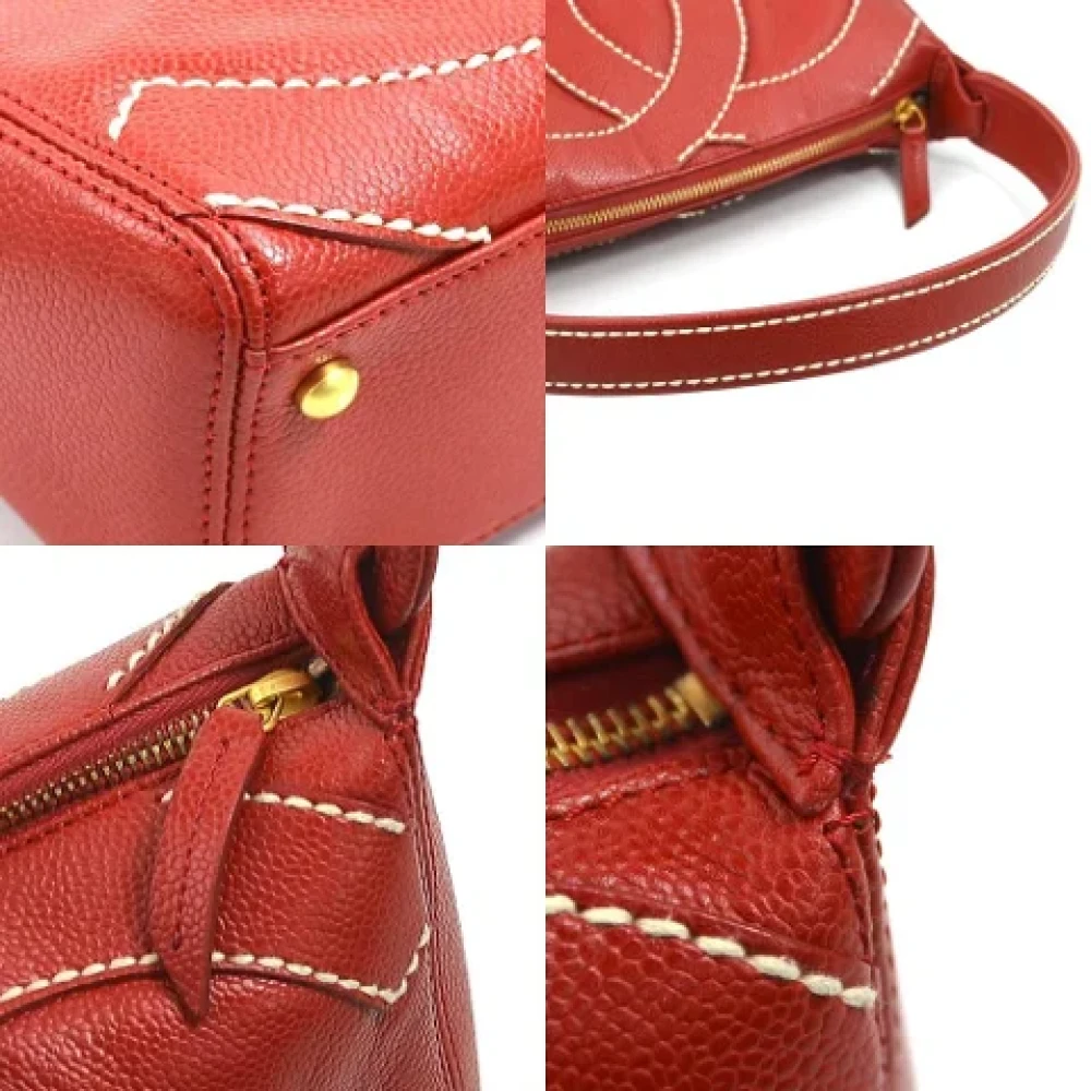Chanel Vintage Pre-owned Leather shoulder-bags Red Dames