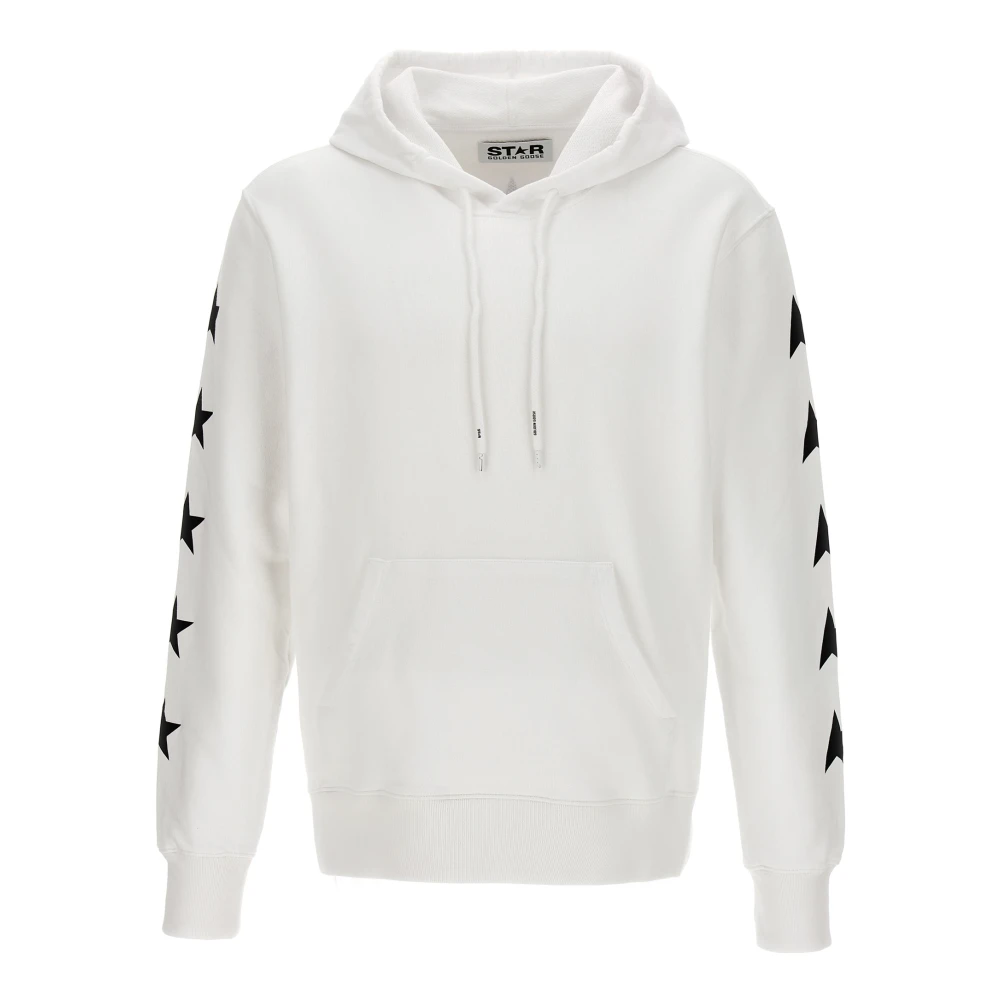 Golden Goose Homme Blanc Sweatshirts Et Sweats À Capuche, Taille: Xl Alighiero Cotton Sweat À Capuche