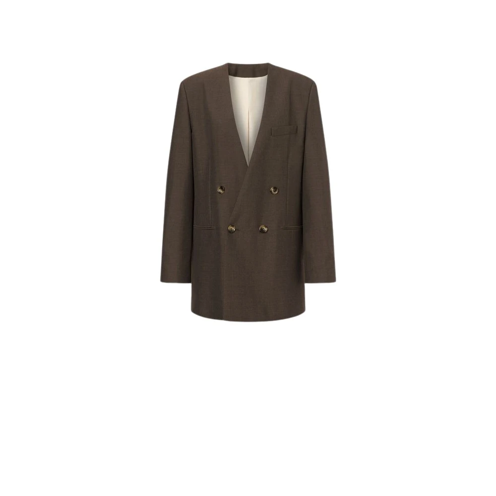 Philosophy Di Lorenzo Serafini Women's Brown Blazers, M, Double-Breasted Blazer