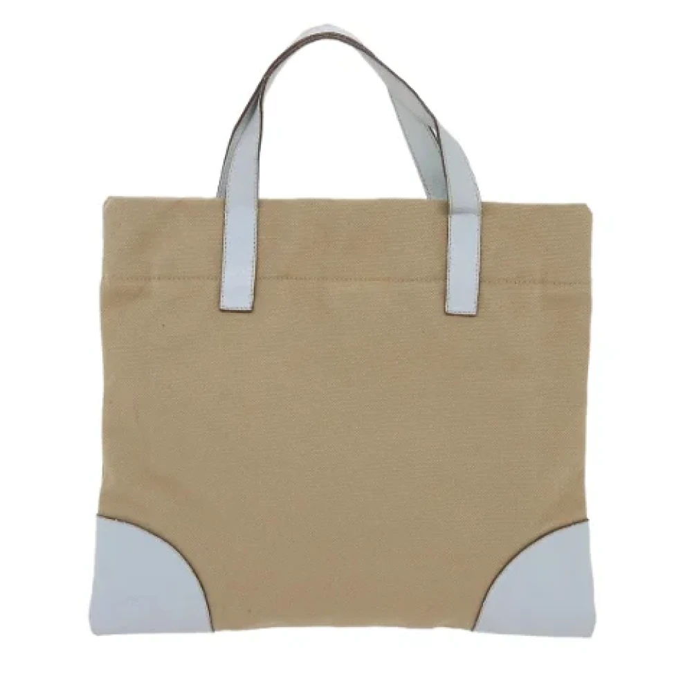 Prada Vintage Pre-owned Canvas handbags Beige Heren