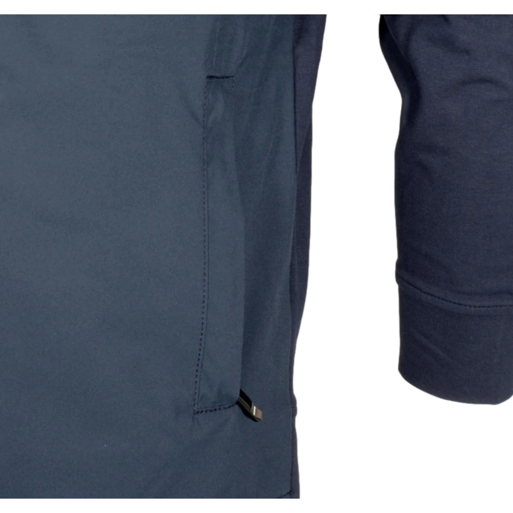 aeronautica militare Hybride Hoodie met Afneembare Capuchon in Blauw Blue Heren